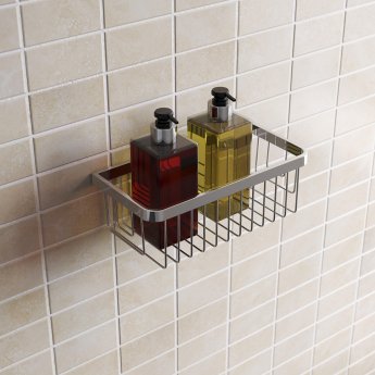 Bristan Small Wall Fixed Wire Basket - Chrome