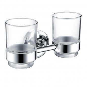 Bristan Solo Double Tumbler & Brass Holder Chrome Plated