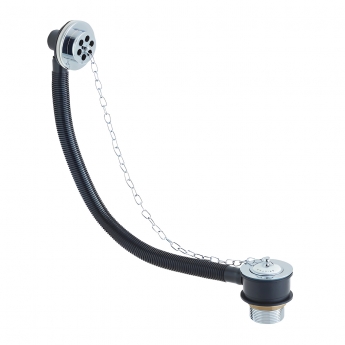 Bristan Traditional Bath Waste with Porcelain Plug Chrome - Slotted