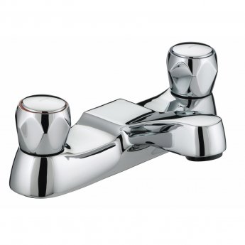 Bristan Value Club Bath Filler Tap with Metal Heads - Chrome Plated