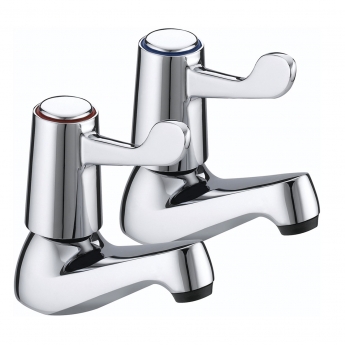 Bristan Value Lever Basin Taps 76mm Levers - Chrome Plated