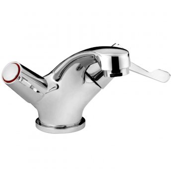 Bristan Value Basin Mixer Tap with 76mm Metal Lever Handles and Pop-Up Waste - Chrome