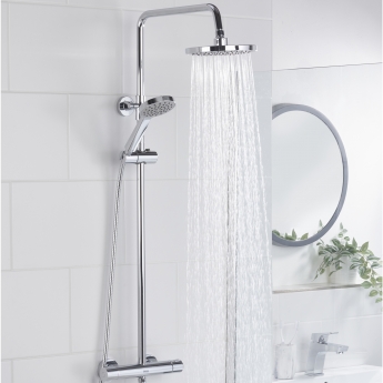 Bristan Zing2 Thermostatic Bar Mixer Shower with Shower Kit and Fixed Head - Chrome