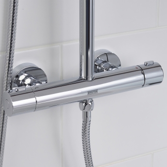 Bristan Zing2 Thermostatic Bar Mixer Shower with Shower Kit and Fixed Head - Chrome