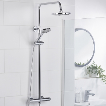 Bristan Zing2 Thermostatic Bar Mixer Shower with Shower Kit and Fixed Head - Chrome