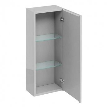 Britton 1-Door Mirrored Bathroom Cabinet 750mm H x 300mm W - Light Grey