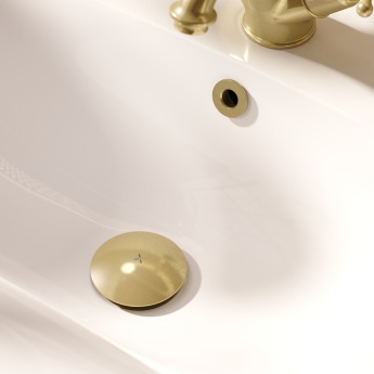 Britton Universal Press Top Basin Waste Brushed Brass | Product Image