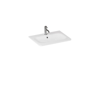 Britton Camberwell Earthy Green 600mm 2-Drawer Wall Hung Vanity Unit (inc 1TH White Cast Marble Basin) | Product Image