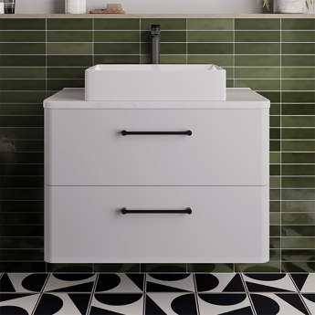 Britton Camberwell 600mm 2-Drawer Wall Hung Countertop Vanity Unit