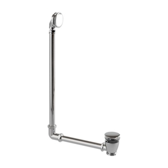 Britton Exposed Overflow Press Top Bath Waste Chrome | Product Image