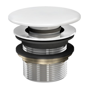 Britton Unslotted Press Top Bath Waste with ClearStone Cover Chrome | Product Image