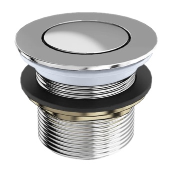 Britton Unslotted Press Top Bath Waste Chrome | Product Image