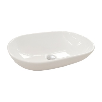 Britton Pool Gloss White Countertop Basin 585mm x 390mm | Product Image