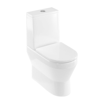 Britton Curve2 Rimless Fully Back to Wall Close Coupled Toilet (inc Soft Close Seat) | Product Image