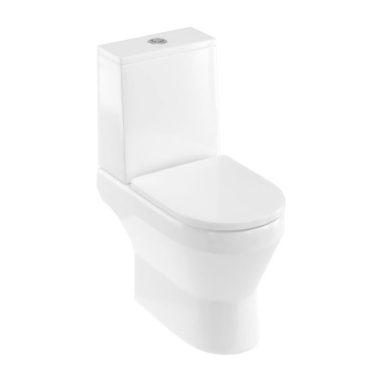 Britton Curve2 Rimless Open Back Close Coupled Toilet (inc Soft Close Seat) | Product Image