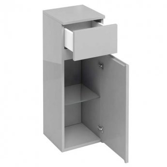 Britton D30 Floor Standing 1 Door Base Storage Unit with Drawer 300mm Wide - Light Grey