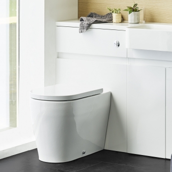Britton D30 Back to Wall WC Unit with Dual Flush Cistern and Button - White