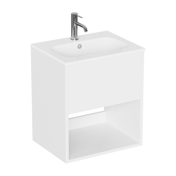 Britton Hackney 500mm Wall Hung Vanity Unit with Ceramic Basin | Product Image