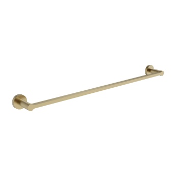 Britton Hoxton 2.0 Brushed Brass Single Towel Rail 600mm | Product Image