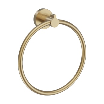 Britton Hoxton 2.0 Brushed Brass Towel Ring | Product Image