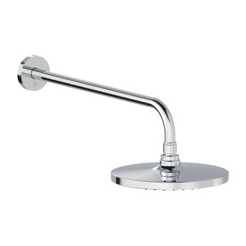 Britton Hoxton 2.0 Chrome Dual Outlet Concealed Thermostatic Shower Set with Fixed Head and Slide Rail Kit | Product Image