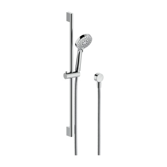Britton Hoxton 2.0 Chrome Dual Outlet Concealed Thermostatic Shower Set with Fixed Head and Slide Rail Kit | Product Image