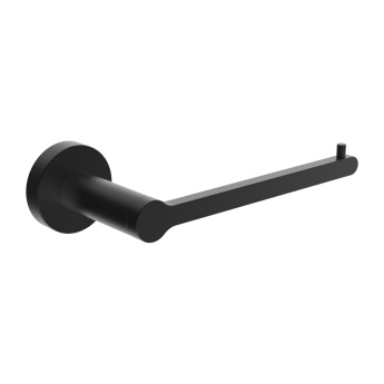 Britton Hoxton 2.0 Matt Black Toilet Roll Holder | Product Image