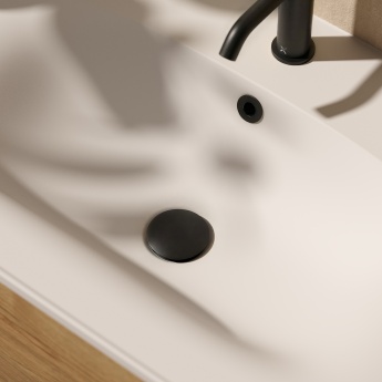 Britton Universal Press Top Basin Waste (Low Profile) Matt Black | Product Image