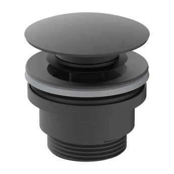 Britton Universal Press Top Basin Waste (Low Profile) Matt Black | Product Image