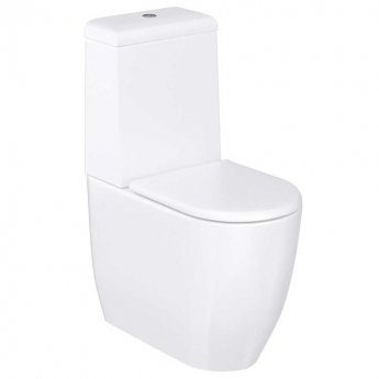 Britton Milan Close Coupled Toilet with Cistern and Slimline Seat - Soft Close Seat