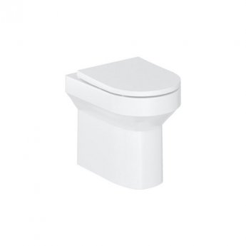 Britton Shoreditch Rimless Round Back to Wall Toilet 520mm Projection - Soft Close Seat