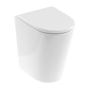 Britton Sphere Rimless Comfort Height Back to Wall Toilet (inc Soft Close Seat) | Product Image