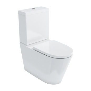 Britton Sphere Rimless Close Coupled Toilet (inc Soft Close Seat) | Product Image