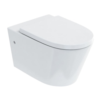 Britton Sphere Rimless Wall Hung Toilet (inc Soft Close Seat) | Product Image