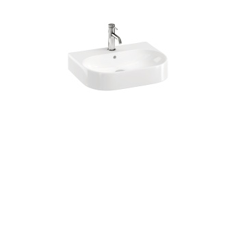 Britton Trim Gloss White 500mm 1TH Basin and Full Pedestal | Product Image