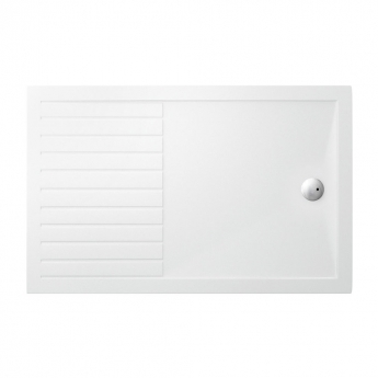 Britton Zamori Rectangular Walk-In Shower Tray 1400mm x 900mm - White