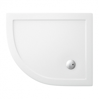 Britton Zamori LH Offset Quadrant Shower Tray 1000mm x 800mm - White