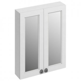 Burlington 60 Fitted 2-Door Mirror Wall Cabinet Unit 600mm Wide - Matt White
