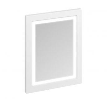 Burlington 60 Fitted Framed LED Bathroom Mirror 750mm High x 600mm Wide Matt White