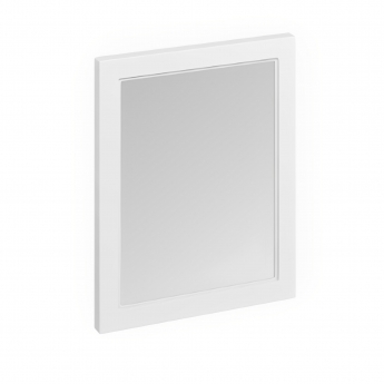 Burlington 60 Fitted Framed Bathroom Mirror 750mm High x 600mm Wide Matt White