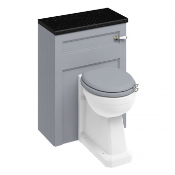 Burlington 60 Back to Wall Toilet with WC Unit and Cistern Classic Grey - Excluding Seat