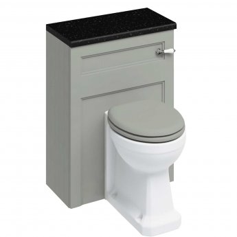 Burlington 60 Back to Wall Toilet with WC Unit and Cistern Dark Olive - Excluding Seat