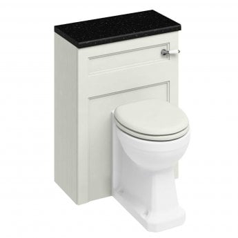 Burlington 60 Back to Wall Toilet with WC Unit and Cistern Sand - Excluding Seat