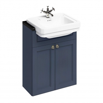 Burlington 60 Fitted Semi-Recessed Vanity Unit and 1TH Basin 600mm Wide - Blue