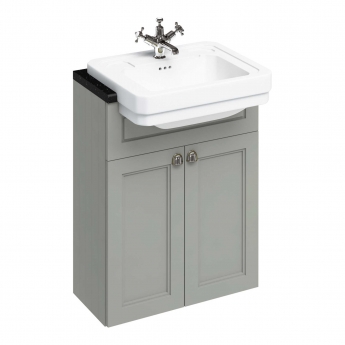 Burlington 60 Fitted Semi-Recessed Vanity Unit and 2TH Basin 600mm Wide Olive