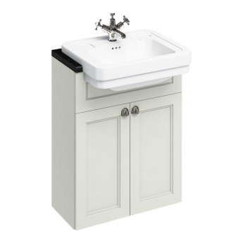 Burlington 60 Fitted Semi-Recessed Vanity Unit and 1TH Basin 600mm Wide Sand