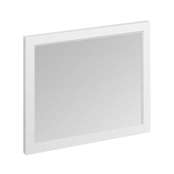 Burlington 90 Fitted Framed Bathroom Mirror 750mm High x 900mm Wide Matt White