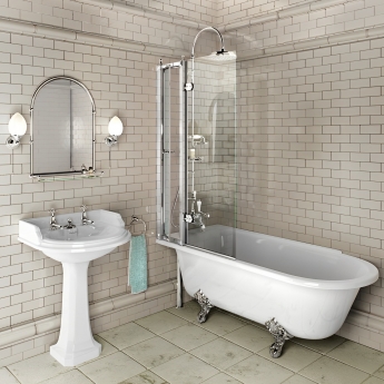 Burlington Hampton LH Freestanding Shower Bath 1690mm x 750mm - Excluding Feet