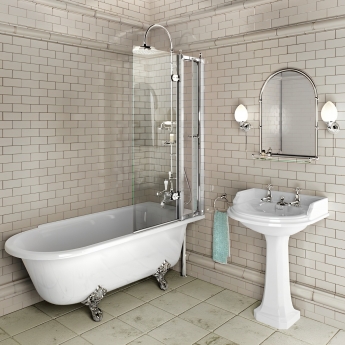 Burlington Hampton RH Freestanding Shower Bath 1690mm x 750mm - Excluding Feet