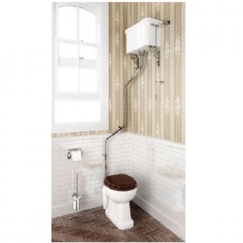 Burlington Regal High Level Toilet Angled White Ceramic Cistern - Excluding Seat